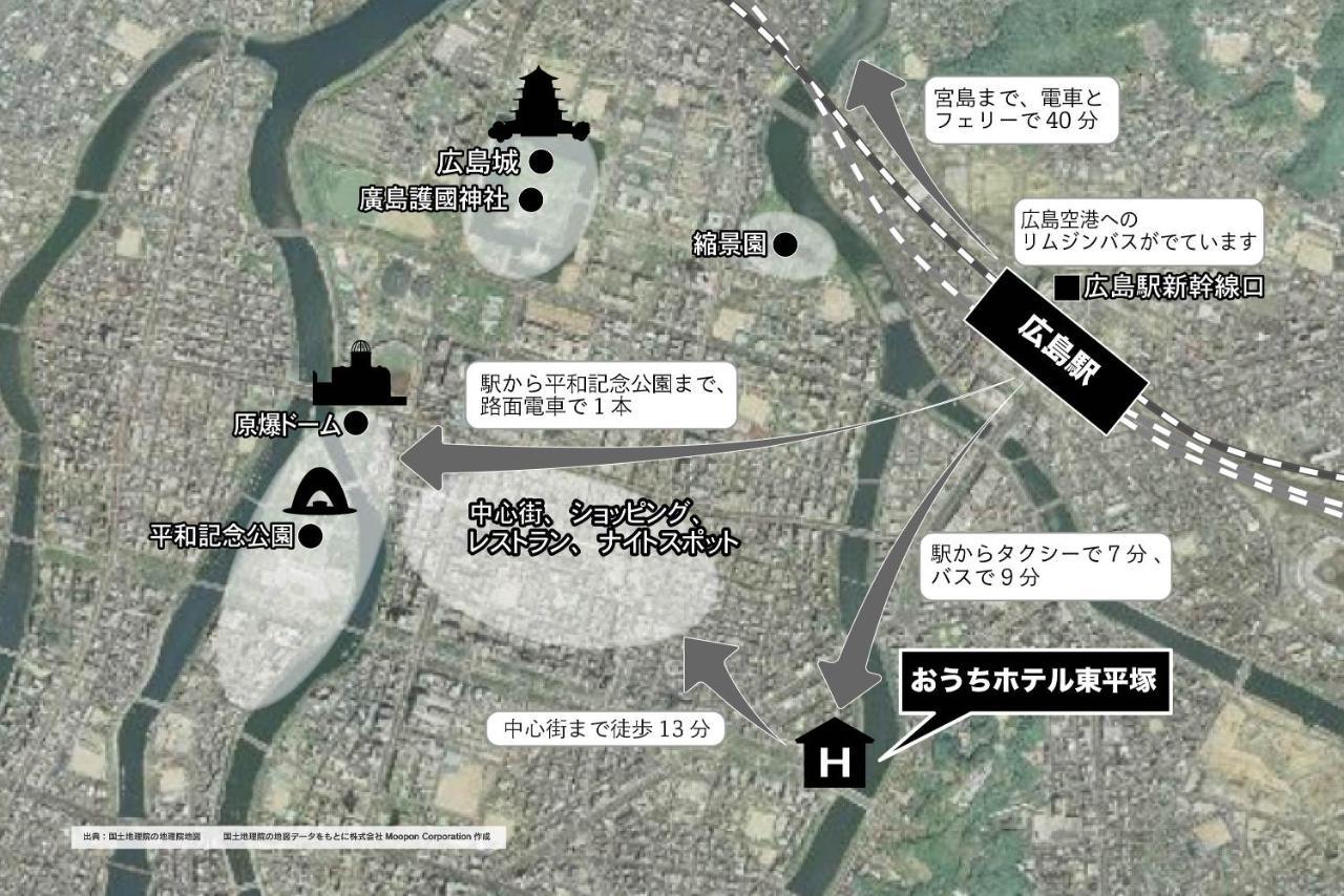 Ouchi Hotel Higashi-Hiratsuka #302 Hiroshima Luaran gambar